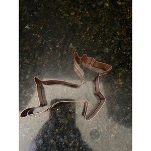Copper Cookie Cutter, 4 1/2" Reindeer